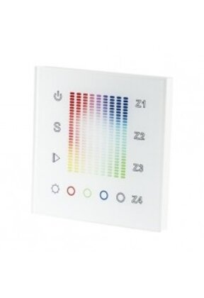 Draadloze wanddimmer voor RGB & RGB/WW LED strips DMX 4-Zone