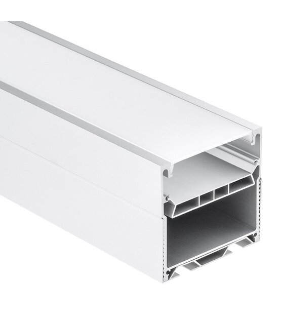 Extra groot LED profiel 1,5 meter met afdekking 71,95 mm x 71,95 mm XLPN12