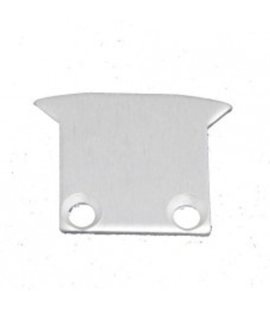 2 x LED profiel eindkapjes inclusief schroeven PL8 Spica - Grijs