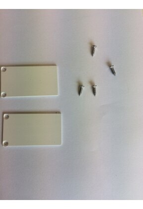 2 x LED profiel eindkapjes inclusief schroeven XL06.C3 - WIT