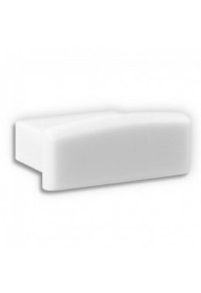 eindkap met kabeldoorvoer - 15WIT