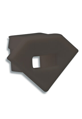 Eindkap met kabeldoorvoer - C23ZWART