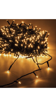 Kerstverlichting warm wit 600 LED lampjes – 50 meter – IP44 voor binnen en buiten – LUKSUS