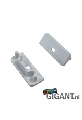 Eindkap met kabeldoorvoer - 09WIT