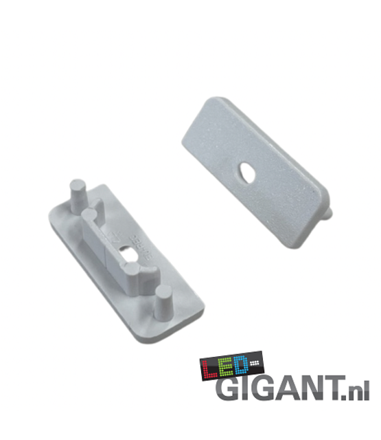 Eindkap met kabeldoorvoer - 09WIT