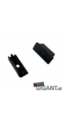 Eindkap met kabeldoorvoer - 09ZWART