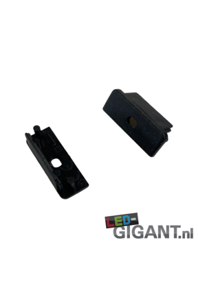 Eindkap met kabeldoorvoer - 09ZWART