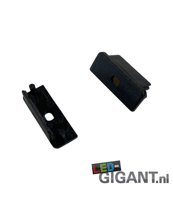 Eindkap met kabeldoorvoer - 09ZWART