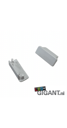 Eindkap zonder kabeldoorvoer - 09WIT
