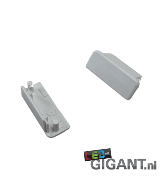 Eindkap zonder kabeldoorvoer - 09WIT