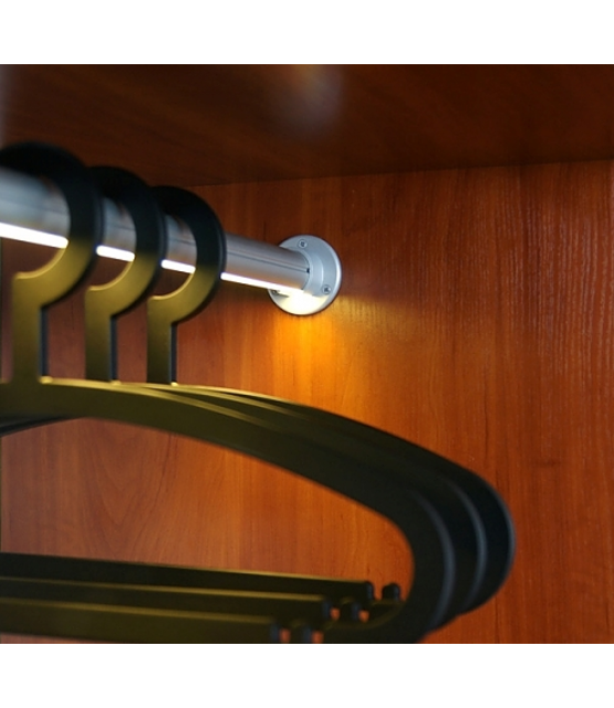 LED profiel kledingstang garderobe met afdekking 28 mm x 29 mm G5