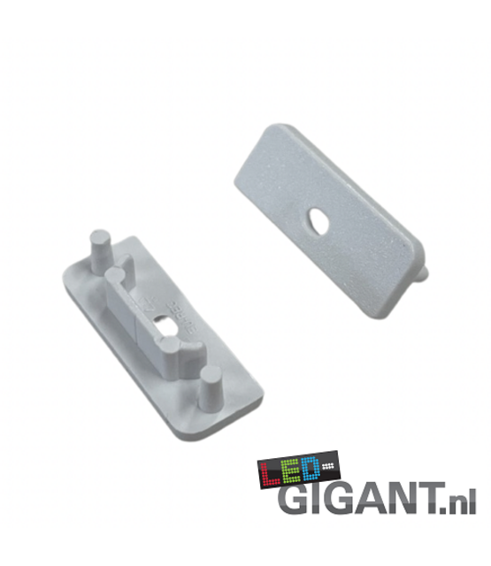 Eindkap met kabeldoorvoer - 09WIT