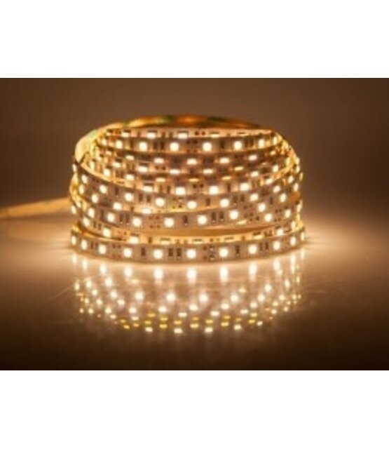 LED strip 12 Volt 3000K Warm Wit 6W 630lm/meter 60Led/m IP20 10m Rol