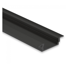 LED profiel plat model 100 meter inclusief afdekking 16,80 mm x 5,91mm PL8 (zwart)