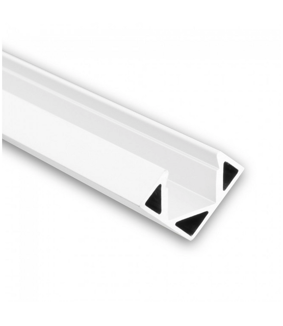 50 meter - LED strip hoek profiel met afdekking 25,66 mm x 18,01 mm -  P23 (wit)