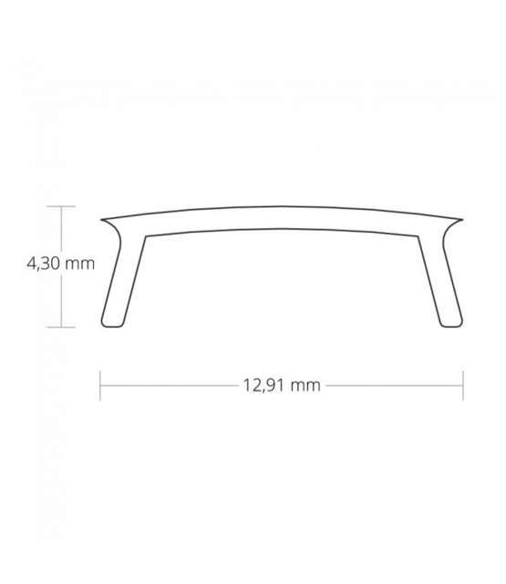 50 meter - LED strip hoek profiel met afdekking 25,66 mm x 18,01 mm -  P23 (wit)