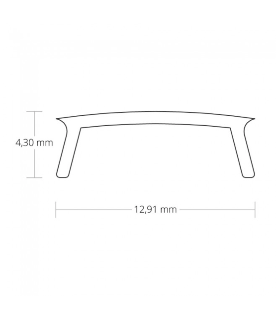 1 meter Losse LED profiel afdekking – Helder – 11,5mm