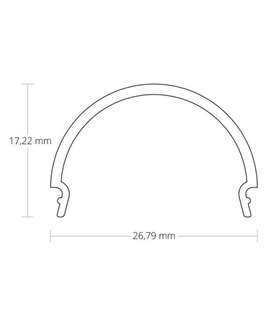 2 meter Losse LED profiel afdekking – Opaal – 25,8mm - C4