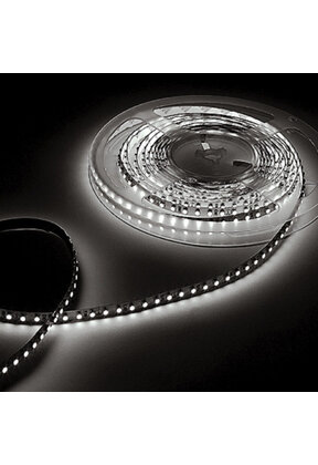 Waterdichte LED Strip 24 Volt 4000k Natuurlijk Wit 6W 510lm/meter 60 Led/m IP65 5M Rol