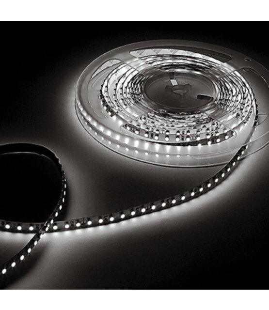 Waterdichte LED Strip 24 Volt 4000k Natuurlijk Wit 6W 510lm/meter 60 Led/m IP65 5M Rol