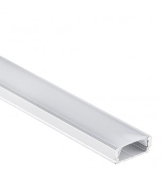 LED profiel plat model 10 meter inclusief afdekking 16,80mm x 6,47mm PL1