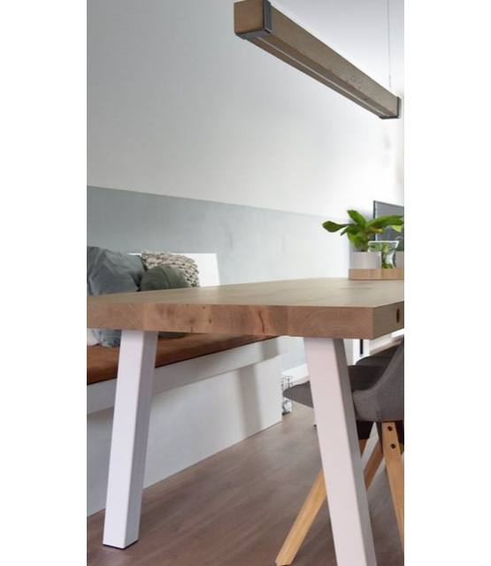 LED eikenhouten hanglamp - 120cm tot 200cm-  Dual White - 2700k - 6500k