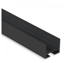Zwart onderprofiel / ophang profiel voor LED profiel - 1 meter - PL10Zwart