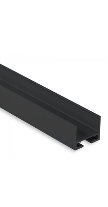 Zwart onderprofiel / ophang profiel voor LED profiel - 1 meter - PL10Zwart