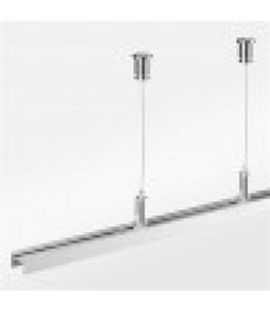 Zwart onderprofiel / ophang profiel voor LED profiel - 1 meter - PL10Zwart