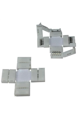 4 weg connector voor RGBW LED strips - 12mm breed