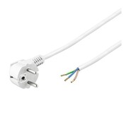 LED voeding stroomkabel – wit – 1,5 meter - Geaard