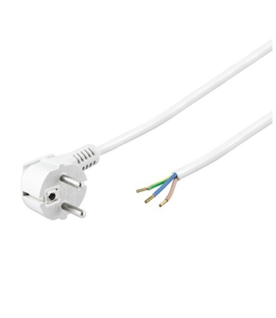 LED voeding stroomkabel – wit – 1,5 meter - Geaard