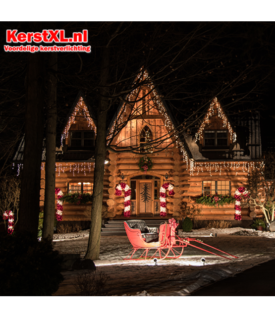 IJspegel kerstverlichting 7 meter warm wit 360 LED lampjes - 8 functies met timer en memory functie - LUKSUS