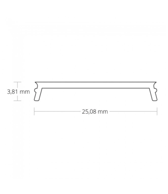 LED profiel 20 meter met lage afdekking 26,79mm x 11,69 mm PN4 C1 - Zwart