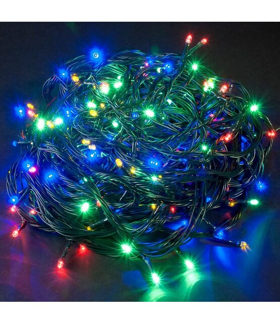 Kerstverlichting multi color 20 meter met 8 lichtstanden – 200 LED - LUKSUS