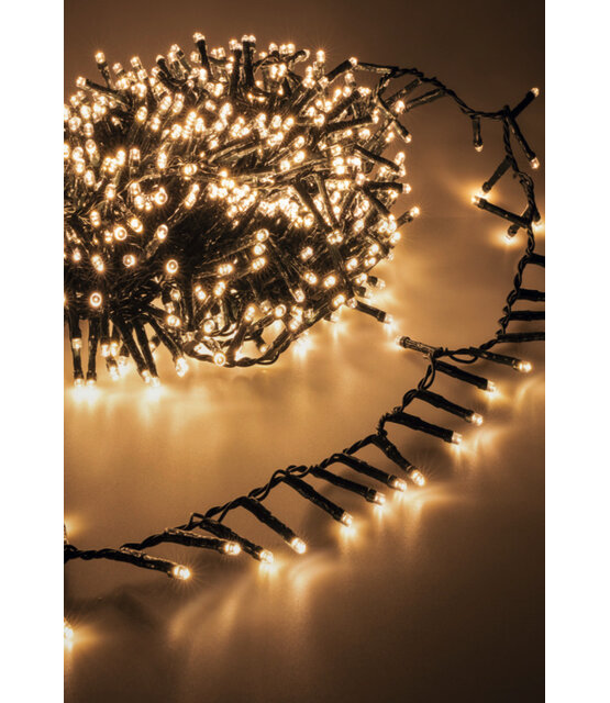 Cluster Kerstverlichting - extra warm wit - 10 meter – 500 LED