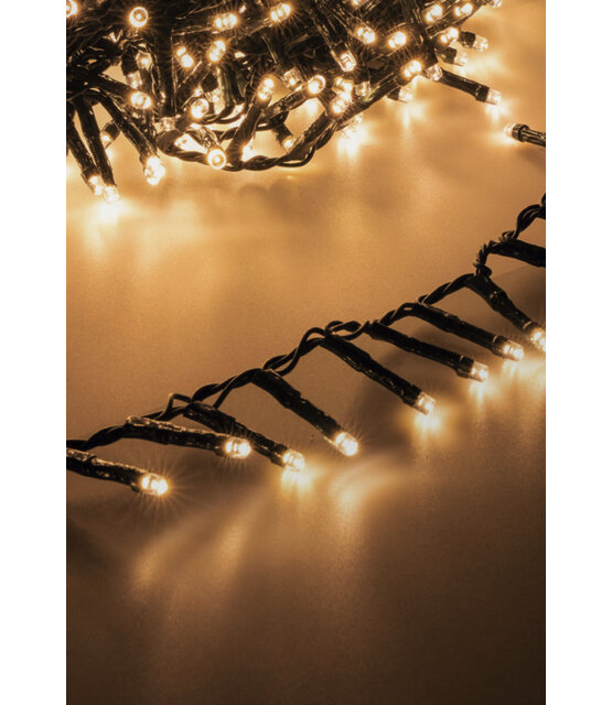 Cluster Kerstverlichting - extra warm wit - 10 meter – 500 LED