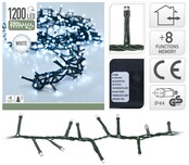 Cluster Kerstverlichting - natuurlijk wit - 24 meter – 1200 LED