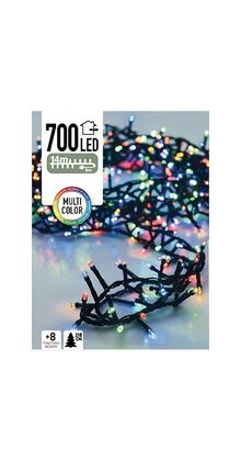 Cluster Kerstverlichting - multi color - 14 meter – 700 LED