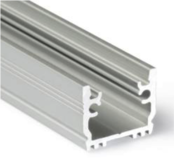 LED strip vloerprofiel 2 meter met afdekking 15,8 mm x 13,70 mm - VLOER12