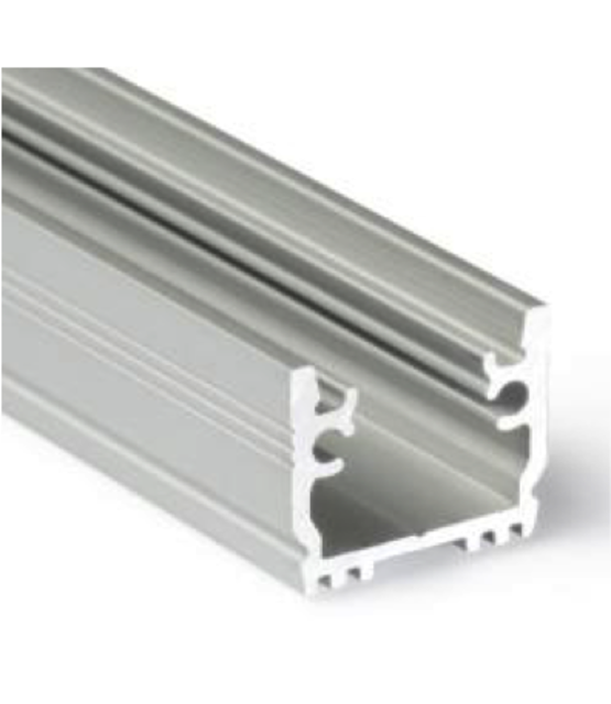 LED strip vloerprofiel 2 meter met afdekking 15,8 mm x 13,70 mm - VLOER12