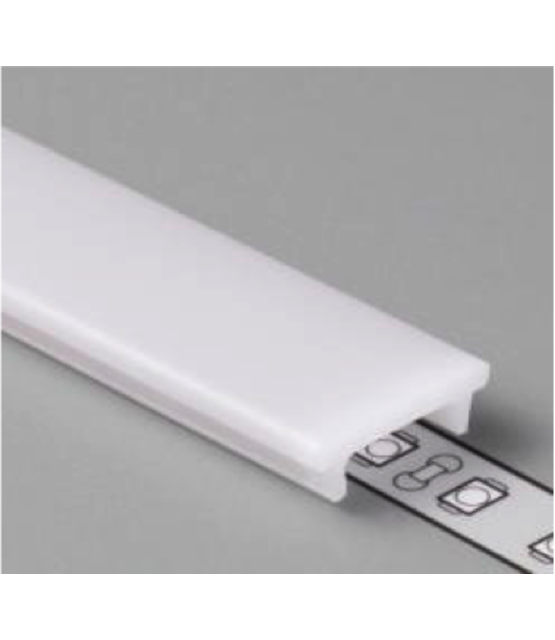 LED strip vloerprofiel 2 meter met afdekking 15,8 mm x 13,70 mm - VLOER12