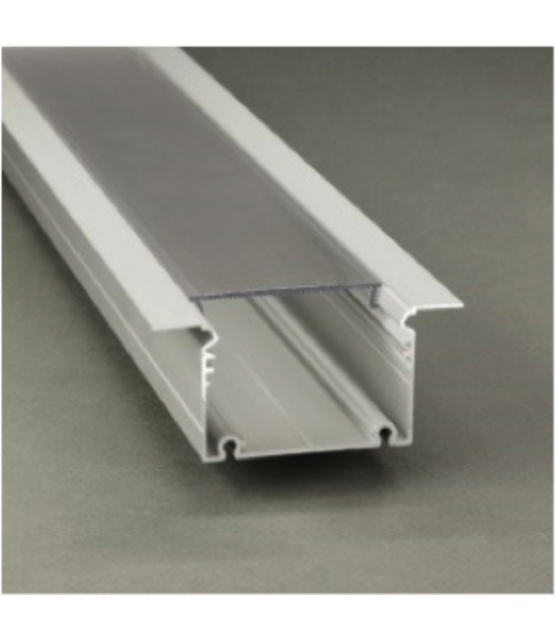 Extra groot LED profiel 2 meter met afdekking 77 mm x 36 mm XL12