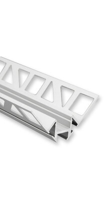 LED strip tegel hoekprofiel 2,5 meter 33 mm x 33 mm P19 – Grijs - Aluminium