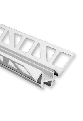 LED strip tegel hoekprofiel 2,5 meter 33 mm x 33 mm P19 – Grijs - Aluminium