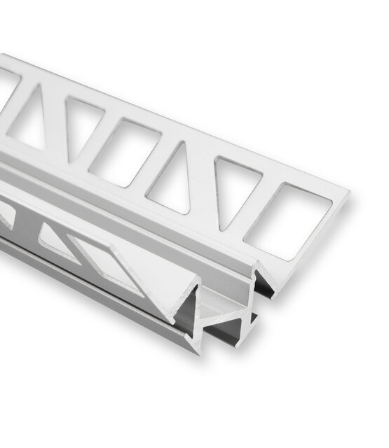 LED strip tegel hoekprofiel 2,5 meter 33 mm x 33 mm P19 – Grijs - Aluminium