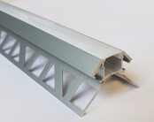 LED strip tegel hoekprofiel 2,5 meter 33 mm x 33 mm P19 – Grijs - Aluminium