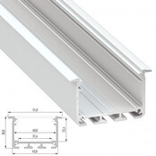 XXL LED profiel met opaal afdekking 43,00 x 30,0 mm - XL30ALU