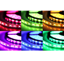 Waterdichte RGB LED strip 7,2 watt 450LM 30LED 12vdc IP65 - 5 meter