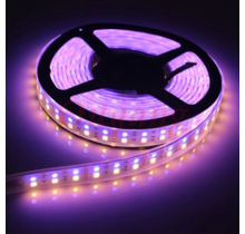 Dubbele LED strip 60x5050 LED 19W 1200 Lm/meter 24VDC IP65 RGBW 5m rol